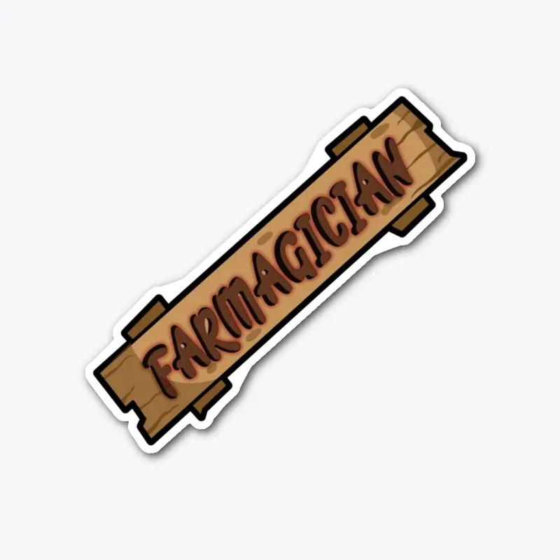 Farmagician text Logo sticker